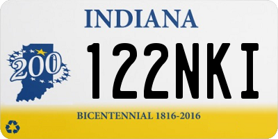 IN license plate 122NKI
