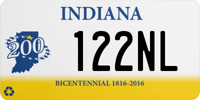 IN license plate 122NL