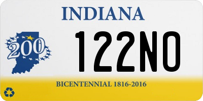 IN license plate 122NO