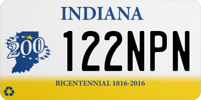 IN license plate 122NPN