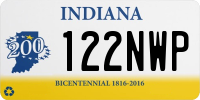 IN license plate 122NWP