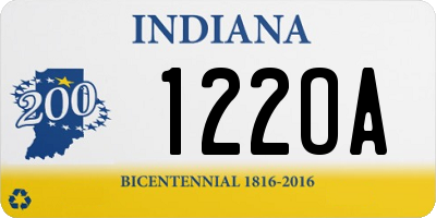 IN license plate 122OA