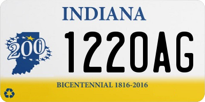 IN license plate 122OAG
