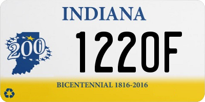 IN license plate 122OF