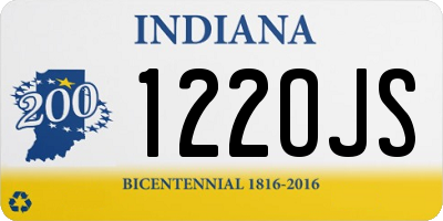 IN license plate 122OJS