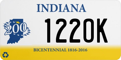 IN license plate 122OK