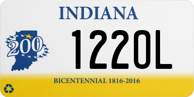 IN license plate 122OL