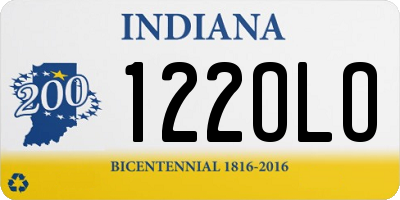 IN license plate 122OLO