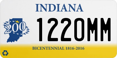 IN license plate 122OMM