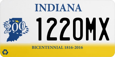 IN license plate 122OMX