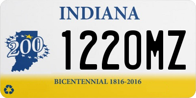 IN license plate 122OMZ