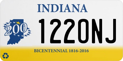IN license plate 122ONJ