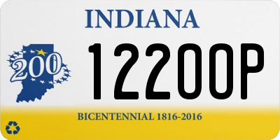 IN license plate 122OOP