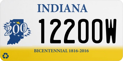 IN license plate 122OOW