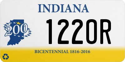 IN license plate 122OR