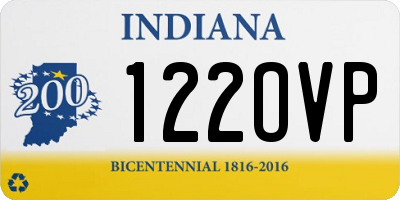 IN license plate 122OVP