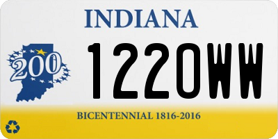 IN license plate 122OWW