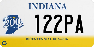 IN license plate 122PA