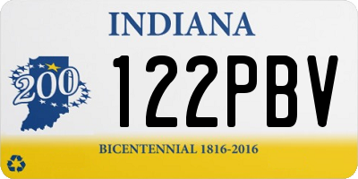 IN license plate 122PBV
