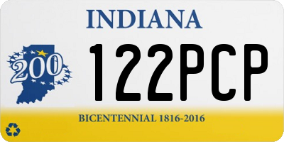 IN license plate 122PCP