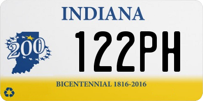 IN license plate 122PH