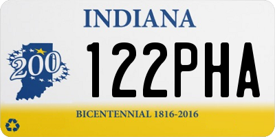IN license plate 122PHA