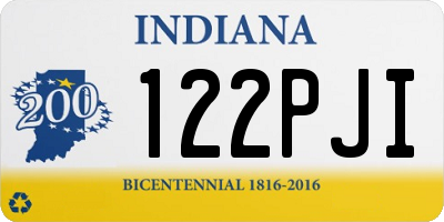 IN license plate 122PJI