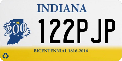 IN license plate 122PJP
