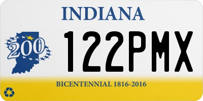 IN license plate 122PMX