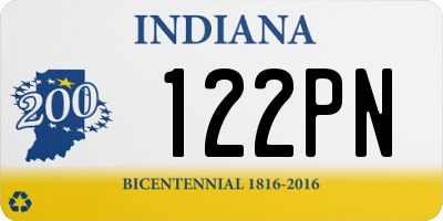 IN license plate 122PN
