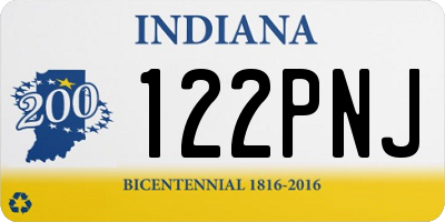 IN license plate 122PNJ
