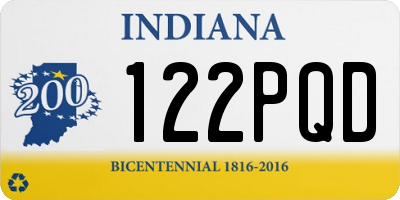 IN license plate 122PQD