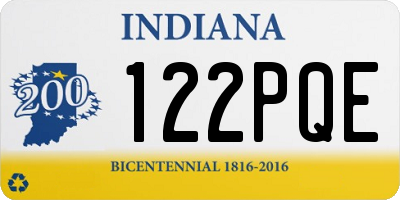 IN license plate 122PQE