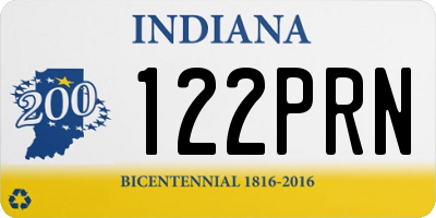 IN license plate 122PRN