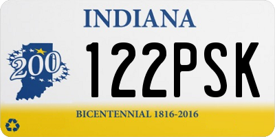 IN license plate 122PSK