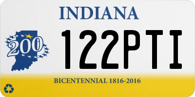 IN license plate 122PTI