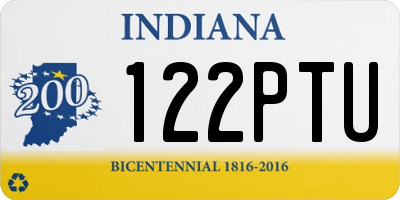 IN license plate 122PTU