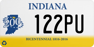 IN license plate 122PU