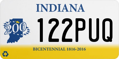 IN license plate 122PUQ