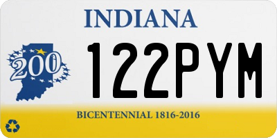 IN license plate 122PYM