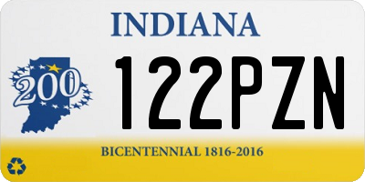 IN license plate 122PZN