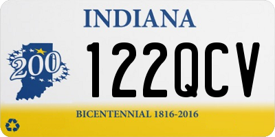IN license plate 122QCV