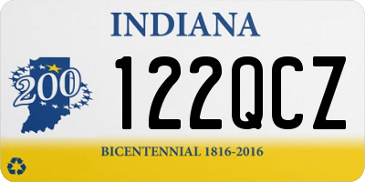 IN license plate 122QCZ