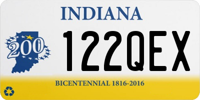 IN license plate 122QEX