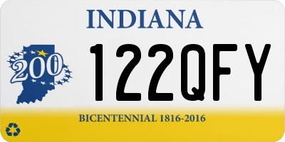 IN license plate 122QFY
