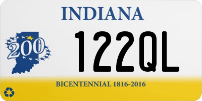 IN license plate 122QL