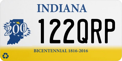 IN license plate 122QRP