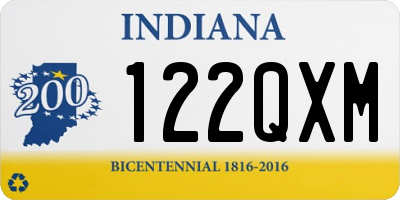 IN license plate 122QXM