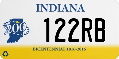 IN license plate 122RB