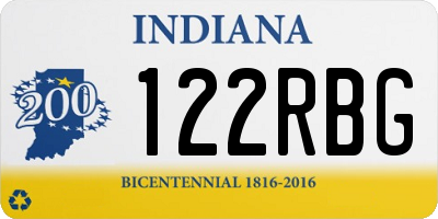 IN license plate 122RBG